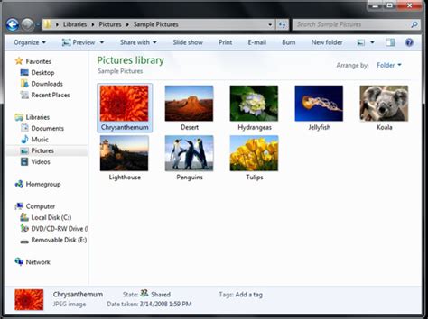 View And Organize Images In Windows 7s Pictures Library Dummies