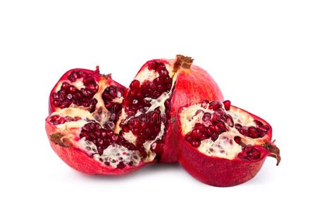 Ripe Fresh Pomegranate Isolated Stock Image Image Of Closeup Sweet