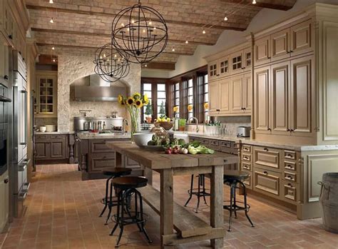 The wood base cabinets bring a country cottage feel without being overly rustic. Country Kitchen Cabinets (Ideas & Style Guide) - Designing ...