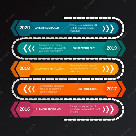 Free Vector Flat Timeline Infographic Template