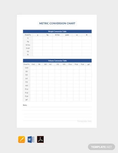 Excel Measurement Conversion Chart