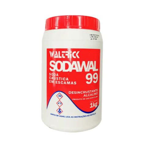 Sodawal 99 Soda Cáustica Em Escamas 1kg Waltrick Higiene Limpeza E