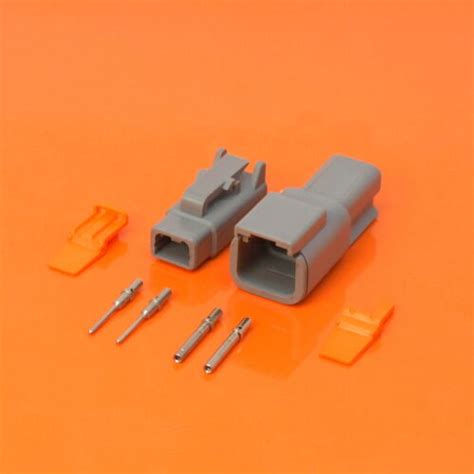 Deutsch Dtm Series 2 Pin Way Connector Kit Male And Female Dtm06 2s