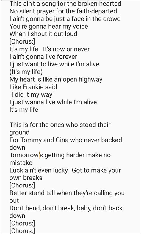 Its My Life Bon Jovi Lyrics