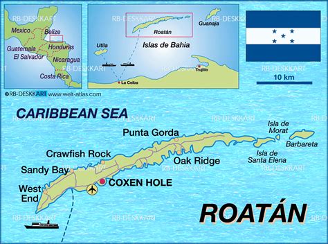 Quentin Sacco Maps Of Roatan Island In The