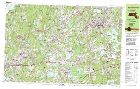 Marlborough Topographic Map 125000 Scale Massachusetts