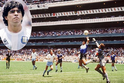 diego maradona scores hand of god goal in the 1986 world cup photos soccer villains in the