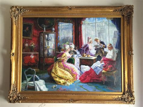 Late 1700s Scene Oil On Canvas For Sale Classifieds