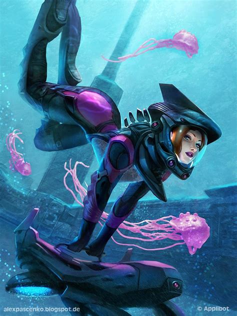 Underwater By Alexpascenko On Deviantart Cyberpunk Art Science Fiction Art Concept Art