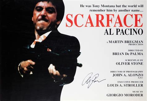 Al Pacino Signed Scarface Poster