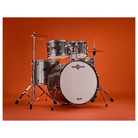 Bdk 22 Expanded Rock Drum Kit By Gear4music Silver Sparkle At Gear4music