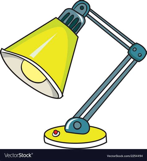 Spend this time at home to refresh your home decor style! Yellow desk lamp on white background vector image on (With ...