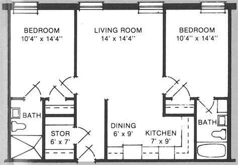 500 Sf 2 Bedroom Small House Plans Small Floor Plans House Plans
