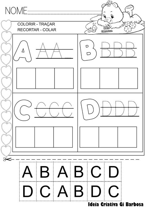 Atividades Com Letras Do Alfabeto Para Educacao Infantil Ver E Fazer