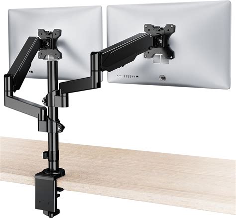 Wali Premium Dual Lcd Monitor Desk Mount Fully Adjustable Gas Spring