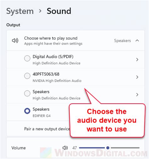 How To Change Audio Output Device In Windows 11 The Microsoft Windows11