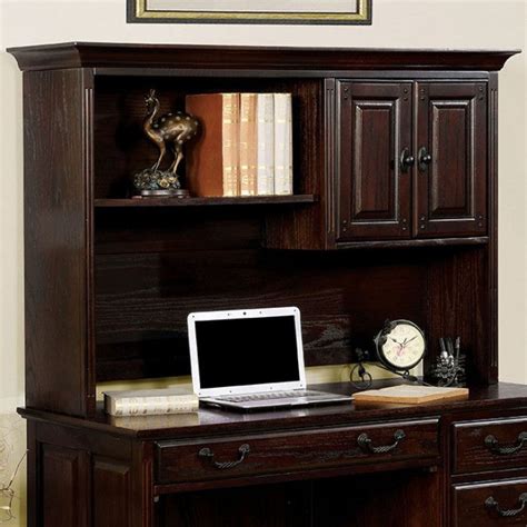 Credenza Desk Hutch By Furniture Of America Tami Cm Dk6384 Dark Walnut