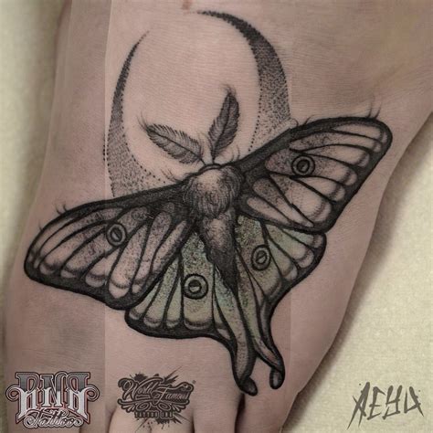 Luna Moth And Crescent Moon Tattoo Inkspiration