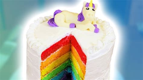 How To Make A Rainbow Cake Nerdy Nummies Youtube