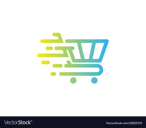 Fast Shopping Logo Icon Design Royalty Free Vector Image