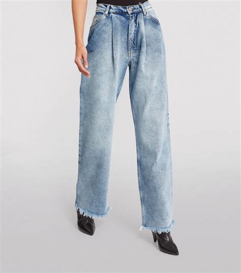 Natasha Zinko Blue Wide Leg Jeans Harrods Uk