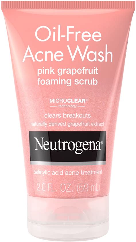 3 Pack Neutrogena Oil Free Pink Grapefruit Acne Face Wash With