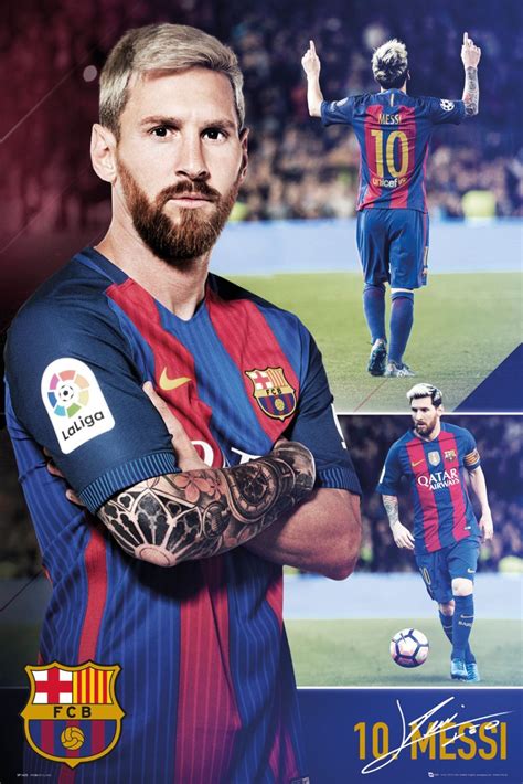 Poster Barcelona Messi Collage Online Te Koop Bestel Je Poster Je