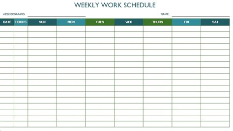 Biweekly Work Schedule Template 7 Printable Samples