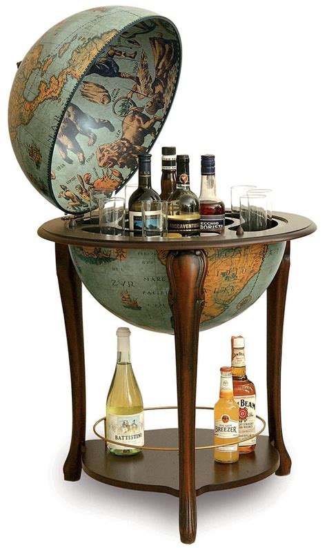 Renaissance Globe Bar Verdigris Patina Globe Bar World Globe