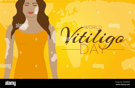 World Vitiligo Day Yellow Background Design Stock Vector Image And Art Alamy