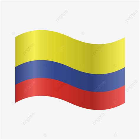 Vector Ilustración Realista De Banderas De Colombia PNG dibujos