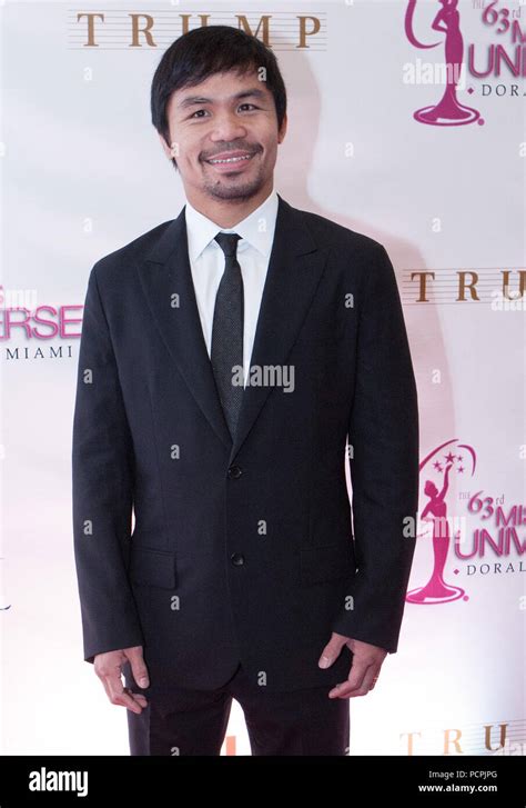 Doral Fl January 25 Manny Pacquiao Attends The 63rd Annual Miss