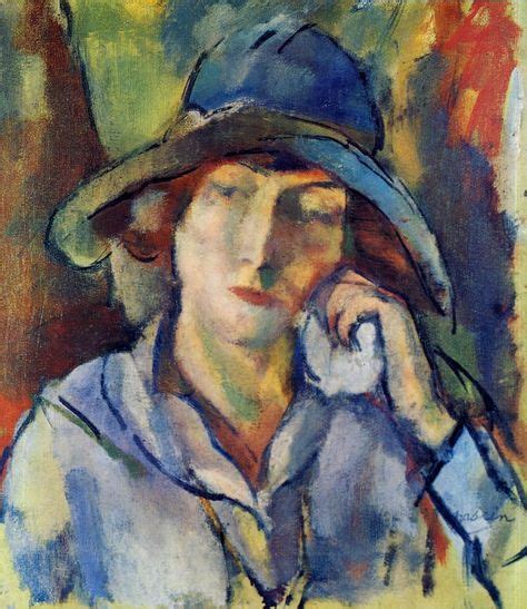Jules Pascin Hermine David In A Blue Hat 1918 Producción Artística