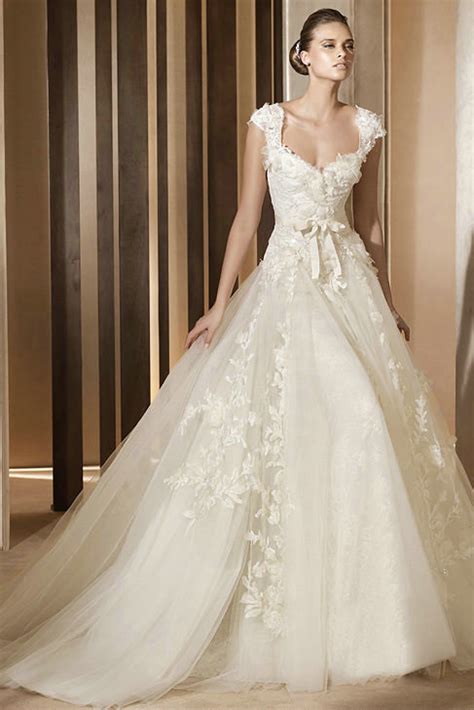 Vintage Lace Princess Wedding Dresses For Classical Bridal Look Sang