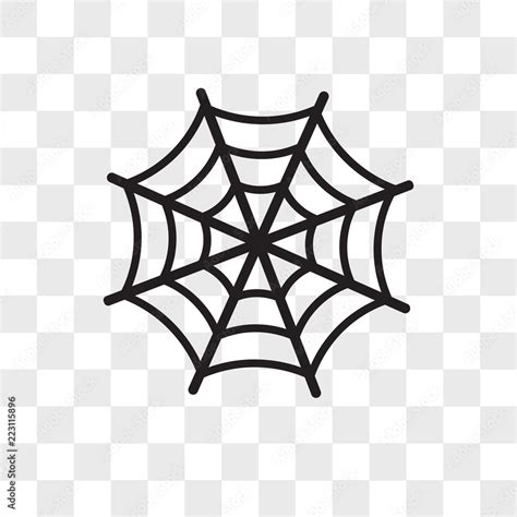 Spider Web Vector Icon Isolated On Transparent Background Spider Web