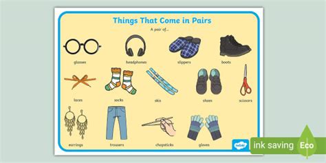 Things That Come In Pairs Display Poster Teacher Made