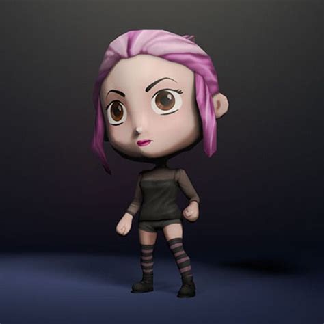 3d Character Low Poly Chibi Rigged 3d Character Character 3d