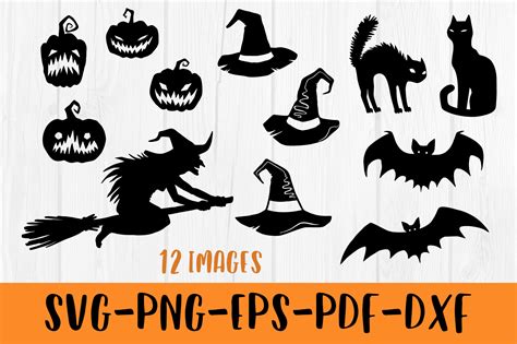 Halloween Bundle Halloween Clipart Pumpkin Svg Witch Svg Bat Svg By