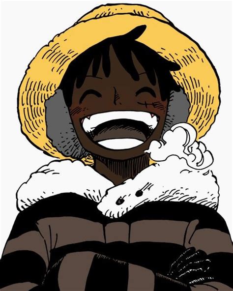 Luffy One Piece Coloured Black Anime Characters Black Cartoon Characters Anime