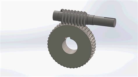 Working Animation Of Worm Gear Assembly Youtube