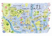 A4 Map of Bath UK | Etsy
