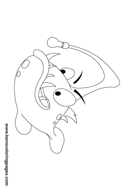 Angler fish coloring page