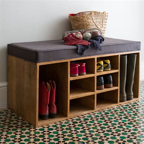 Our entryway collection of furniture and accessories will help you create a warm, welcoming space, while clearing up the clutter that tends to cluster. shoe storage bench by within home | notonthehighstreet.com