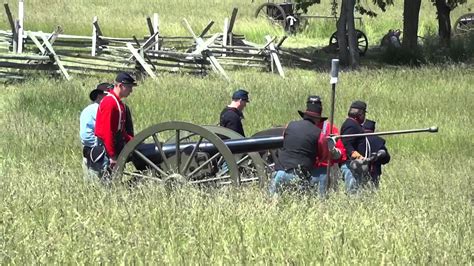 Civil War Reenactment Artillery Demonstration On The