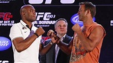 Anderson Silva vs. Stephan Bonnar staredown pic from UFC 153 press ...