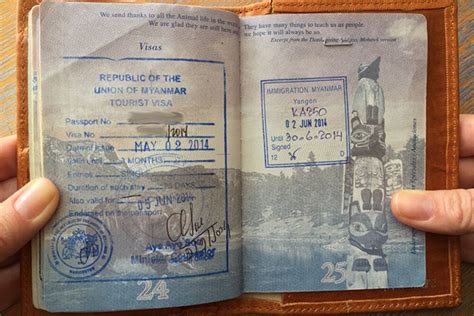 Some document may have the forms filled, you have to erase it manually. Myanmar Visa - Myanmar Tours