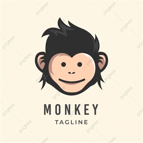 Premium Vector Smiling Cute Monkey Logo Vlrengbr