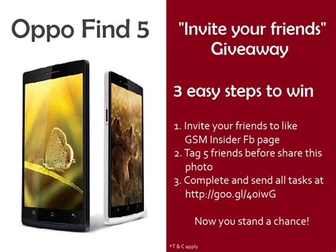 You can invite your facebook friends to like your page by going to your page. Contest !! Invite Your Friends Giveaway! Win an Oppo Find ...