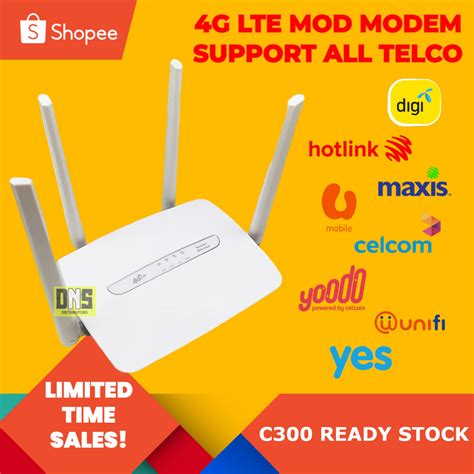 New C300 Modified Modem Unlimited Data Hotspot Wireless Router Wifi 4g