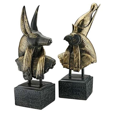 Design Toscano Gods Of Ancient Egypt Bust Statues 455 Cm Set Of Two Horus Polyresin Black